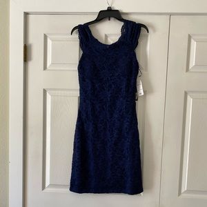 Navy Blue Lace Dress